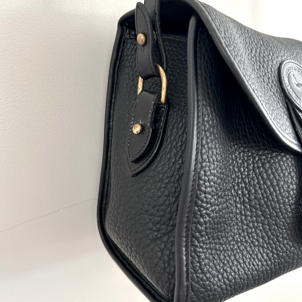 Vintage Dooney & Bourke Essex Large Bag Black Pebbled Leather - Picture 9 of 11
